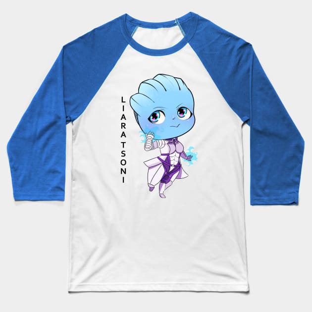 Liara T'soni Baseball T-Shirt by Pastelideas